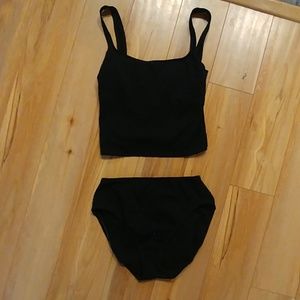 CURVA spandex tank and briefs size 10 black